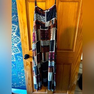 Natural life patchwork maxi dress